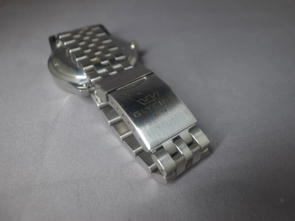 Reloj pulsera Glycine Airman 2000 automático acero inoxidable esfera negra para hombre Foto 3 de 4