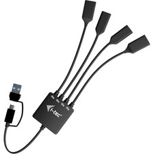 i-tec USB-C/USB-A 4 Port Kabel Hub, schwarz