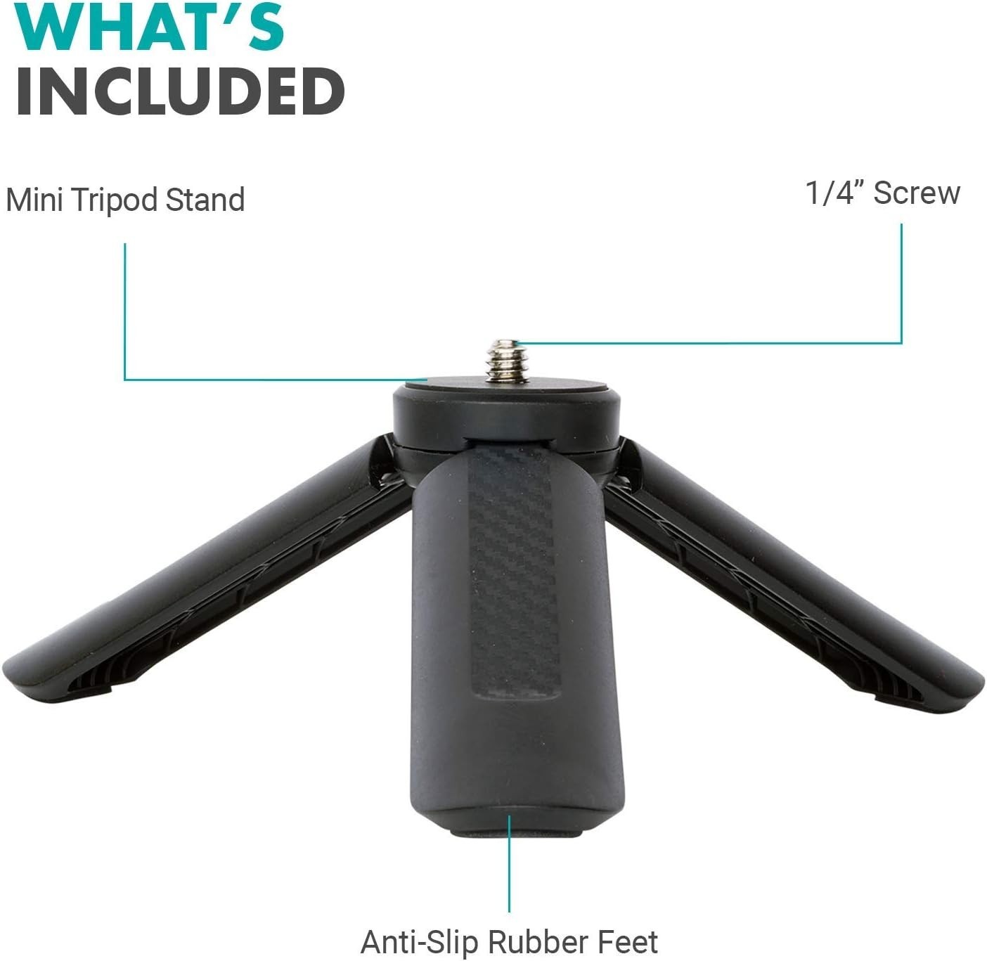 Movo TR-1 Compact Mini Tabletop Tripod/Hand Grip for Camera, Gimbal, Rig