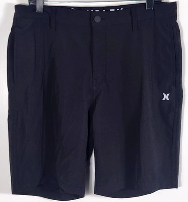 Hurley Men's Size 34 Black Shorts Flat Front Slash Pockets