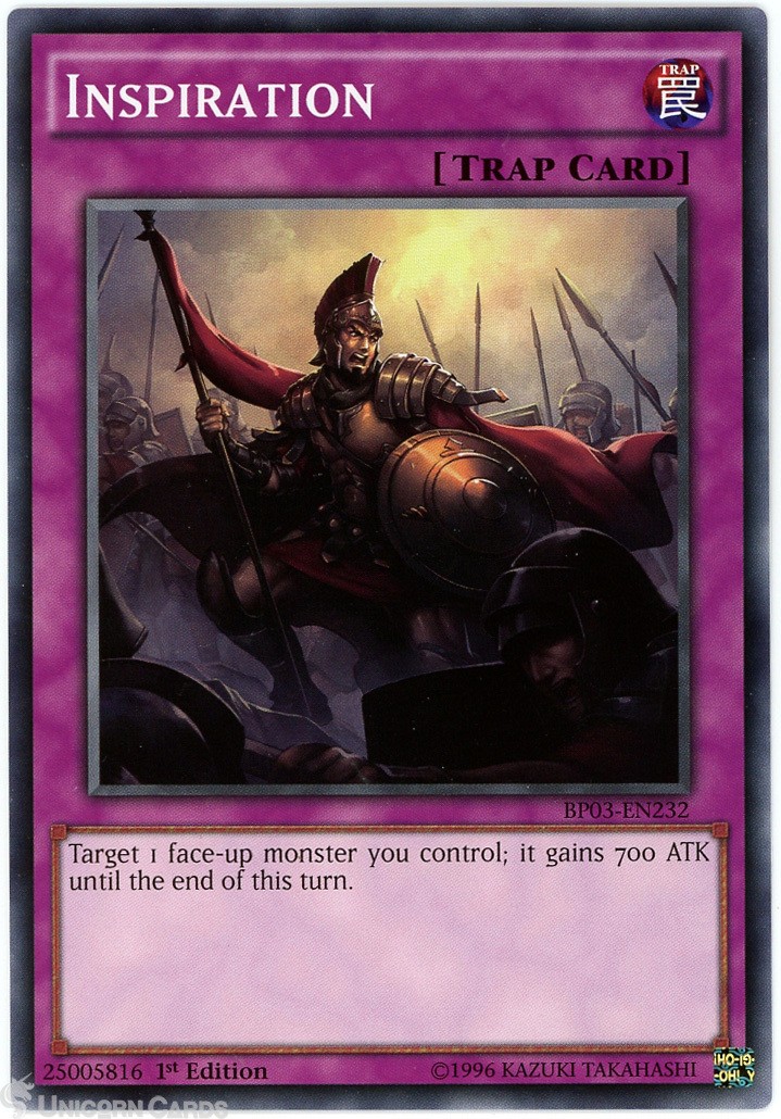 BP03-EN232 Inspiration : Shatterfoil Rare 1st Edition Mint YuGiOh Card