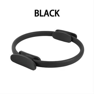 12.8 Inch Black Pilates Ring & Yoga Circle, Lightweight Flexible for Gym, Rehab