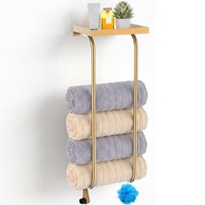 31" Towel Racks for Bathroom, Heavy-Duty Stainless Steel Holds 6 Large Rolled...