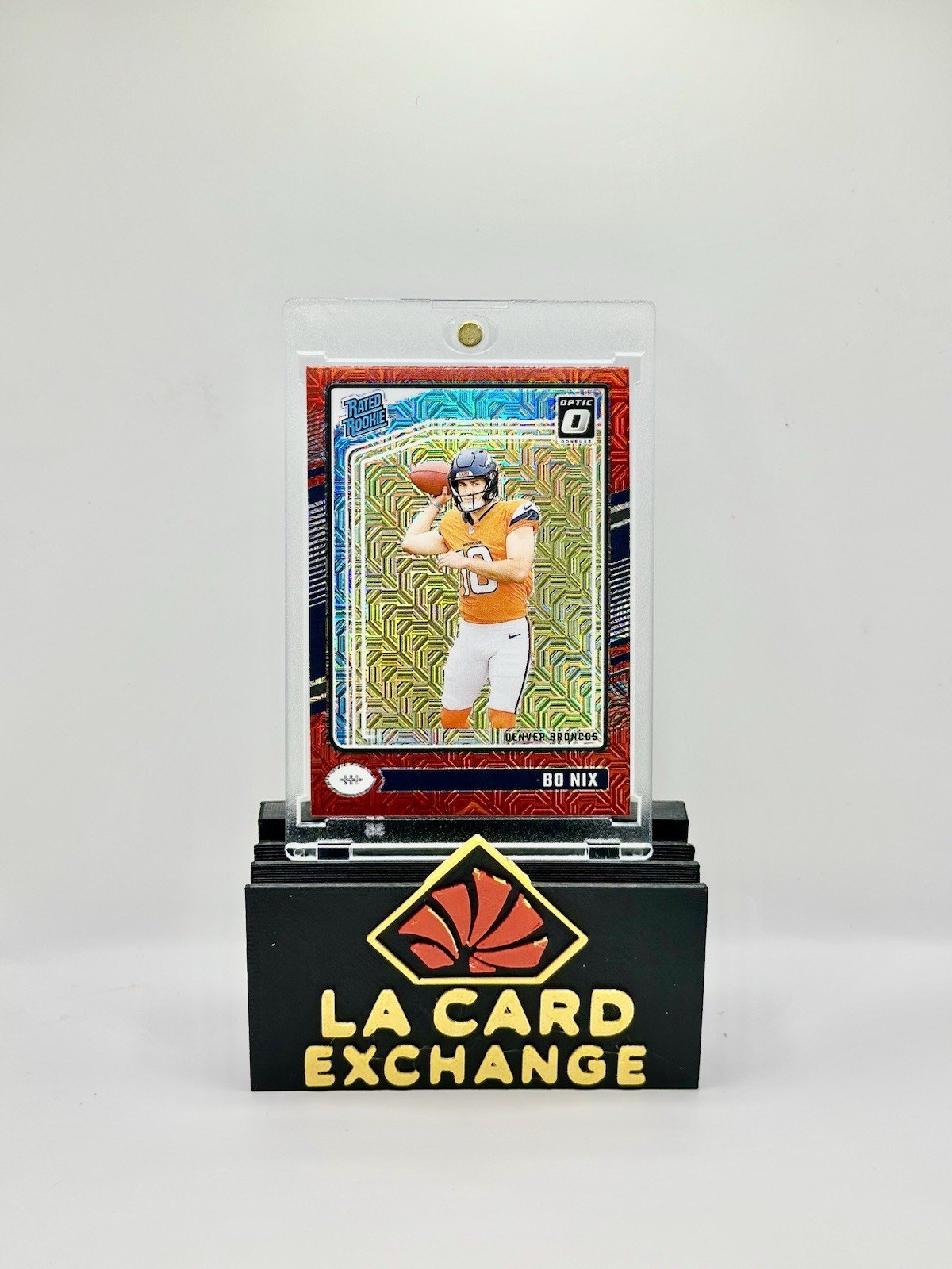 2024 Panini Donruss Optic - Rated Rookie Bo Nix #209 Red Mojo Prizm (RC)