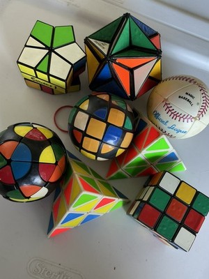 Twisty Puzzle Lot-Rubik s Style Cubes, Magic Baseball & Geometric Brain Teasers