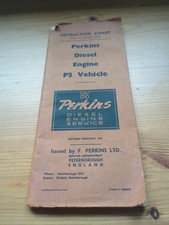 Perkins Diesel Engine P3 Vehicle Instruction Chart