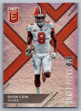 Deon Cain #114, Rookie/Draft Picks, Clemson Tigers, 2018 Panini Elite