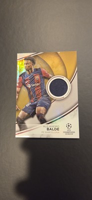 Alejandro Balde GOLD 2023 Topps UEFA Club Competitions Match worn Patch # 40/50