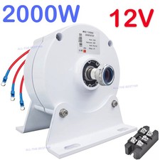 2KW 3-Phase Alternator Gearless Motor Permanentmagnetgenerator 12V Laderegler DE