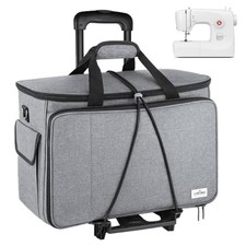 Rolling Sewing Machine Carrying Case, Portable Sewing Machine Bag With