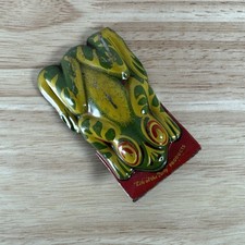 vtg Tin Litho Frog noisemaker clicker toad life of the party kirchhof