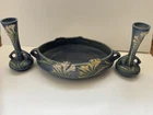 Roseville 10" Centerpiece/Console Bowl Freesia Delft Blue 1466-10"