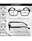 Black Full Rim Rectangular Plastic Eyeglasses Frames 53-16-137mm Solid — photo 2