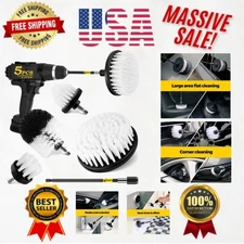Extendable Drill Brush Attachment Set - Clean Hard-to- Areas with Ease