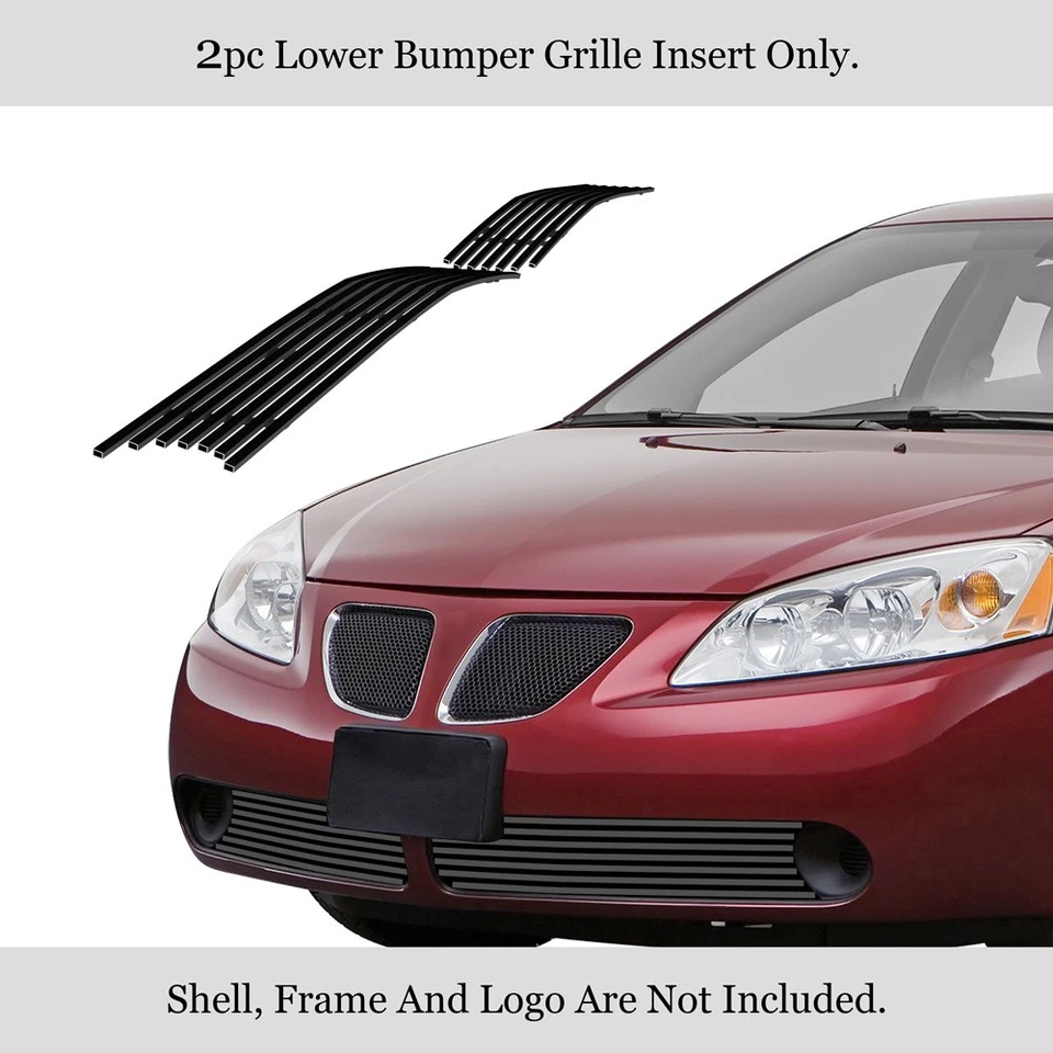 Se adapta a Pontiac G6 2005-2009 no para modelo GXP acero inoxidable negro rejilla inserto Foto 2 de 4