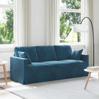 Sofa Blau 198 X 78 X 80 Cm Samt
