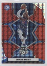2021-22 Panini Mosaic Red Mosaic Prizm Tobias Harris #8 07rd