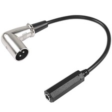 90  Angle XLR to 6.35mm Balanced Cable 3 Pin XLR Right Angle Male to TRS 1/4 ...