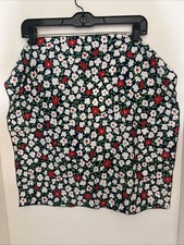 Women  s Vintage Floral Scarf 21  Square 100 Polyester Blue Green Red White USA