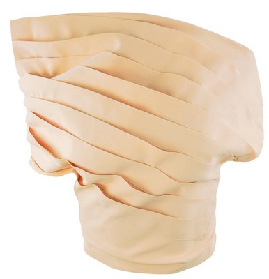 A.W.A.K.E. Mode Pleated Top in Beige