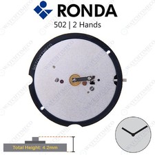 Genuine Ronda 502 Watch Movement Swiss Parts 2 Hands
