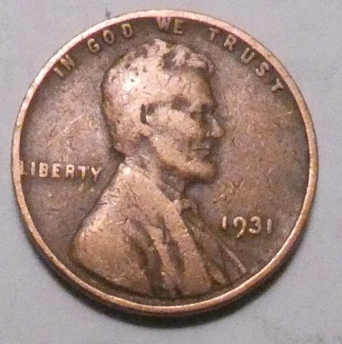 1931 P Lincoln Wheat Penny Cent - Not Stock Photos
