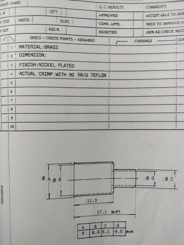 (2 PACKS) RG58/U Teflon BNC Male 2-PC Crimp-On Connector - USA Seller - Picture 2 of 2
