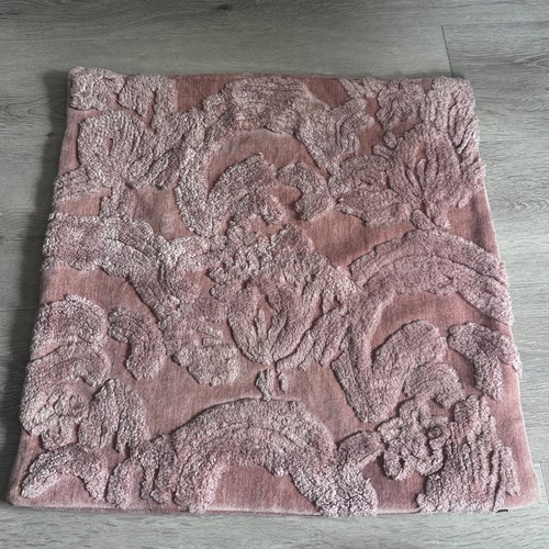 Pottery Barn Pink Floral Damask Tufted Throw Pillow Cover 22x22 Dusty Rose Boho