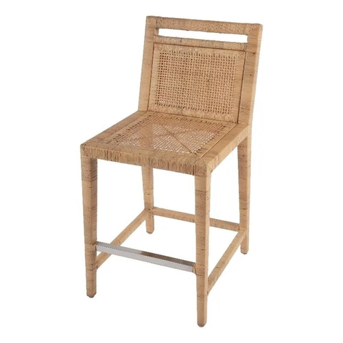 Butler Specialty Company Brielle 24" Rattan Counter Stool with Back - Natural - Picture 1 of 7