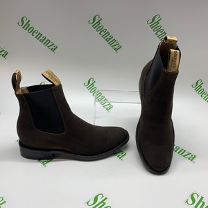 El malcreado Men\'s Brown Leather Chelsea Boots with Pull Tabs, pre-owned, sz9 Botas El Malcreado Cowboy Boots Long Pointed Toe Ostrich  main image 2