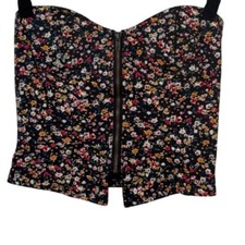 Urban Outfitters Silence Noise Floral Strapless Bustier Corset Top Y2K Size M
