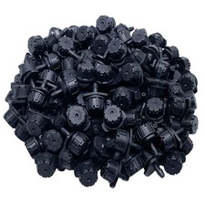 100 Pcs Adjustable Irrigation Drippers Sprinklers 1/4 Inch Inch, Black