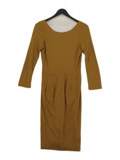 Halston Heritage Bodycon Midi Dress M in Gold