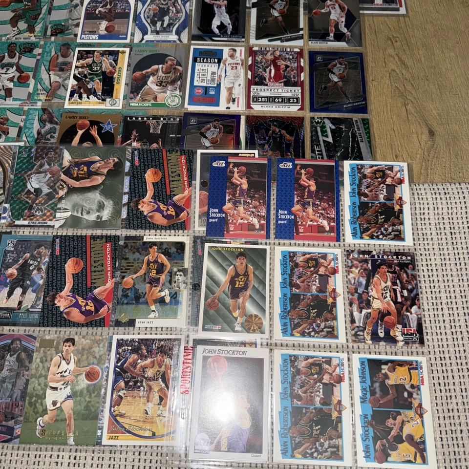 Огромный лот баскетбольных карточек! 17 листов! Вставки! От винтажного до современного! Kyrie! Durant! - Изображение 4 из 4