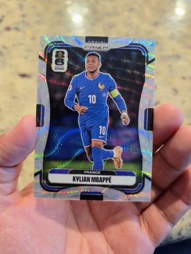 2026 Panini Prizm FIFA World Cup Kylian Mbappe Silver Wave Prizm France