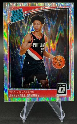 2018-19 Anfernee Simons RC #186 Donruss Optic Shock Prizm Rated Rookie | Celtics