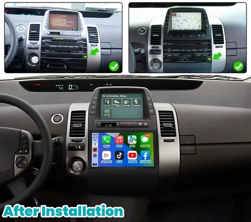 Carplay Android 15 para Toyota Prius 2003-2009 GPS Navi Car Radio estéreo +CAM - Picture 9 of 22