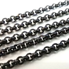 Lot 5meter Thin 2.5mm Square Rolo Chain Stainless Steel Jewelry Findings Black