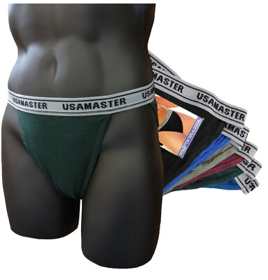 6 PACK MEN'S BRIEF BIKINI 100% BREATHABLE COTTON SEXY UNDERWEAR SIZE XL 36-38