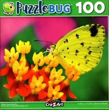 Yellow Grass Butterfly 100 Piece Jigsaw Puzzle