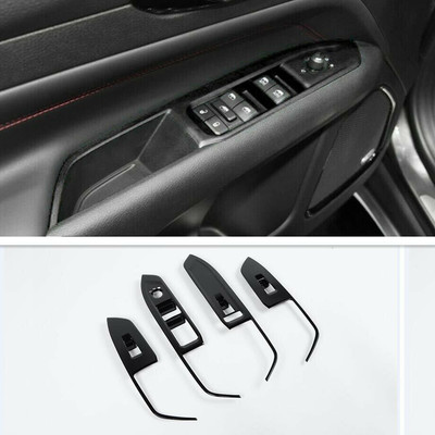 For Jeep Compass 2022-2023 Glossy Black Window Lift Lock Switch Panel Trim 4pcs