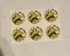 6 Vintage Trend 80s Scratch & Sniff Matte Stinky Stickers  Bumble Bee-Utiful