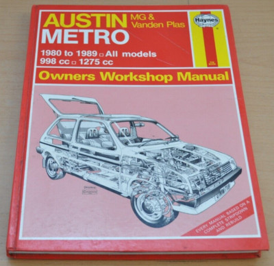 AUSTIN MG & Vanden Plas Metro 1980 - 1989 Manual Haynes Reparaturanleitung H718