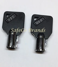 2 Black Head Keys for Homak Gun Safes and Tool Boxes Key Series G25 - G49 2-Keys