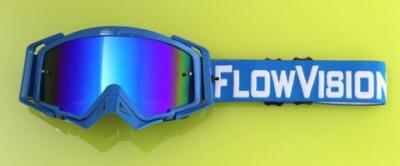 Flow Vision Rythem  Motocross Goggle: Blue/White