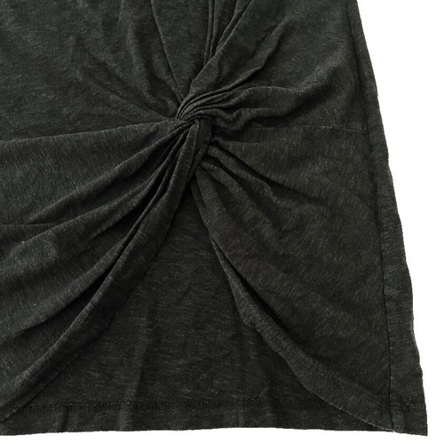 Mujer D&Co Beach 1X Gris Vestido Cambio Algodón Sin Mangas Nudo Frontal - Imagen 3 de 4