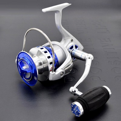 Saltwater Spinning Fishing Reel Aluminum Frame & Rotor w/ 15+1 Bearing 30kg  Drag | eBay