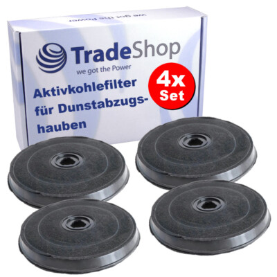 4x Aktivkohlefilter für Faure CHM500R - 942920501, Gorenje SLP28B - DHF68-2W