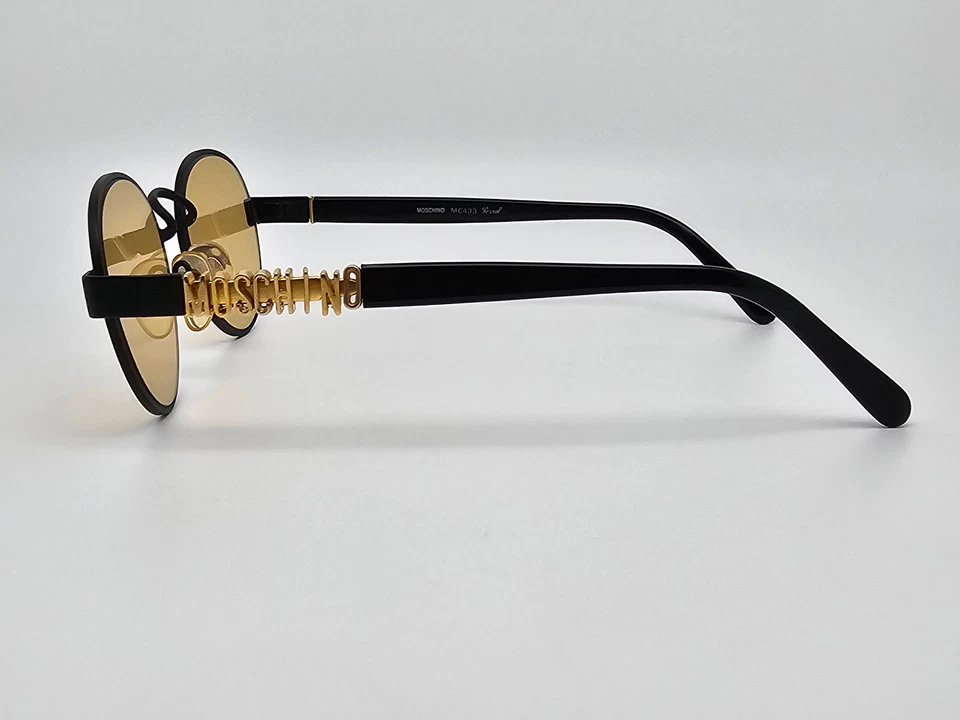 Gafas de sol Persol Moschino MC433 95 marco dorado espejo dorado lentes planas 49 mm Foto 4 de 4