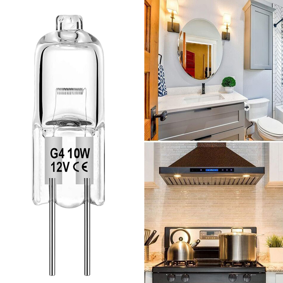 1X 10W 10Watt JC 12V Bi-Pin Base Landscape Light Bulb G4 Malibu Replacement Lamp